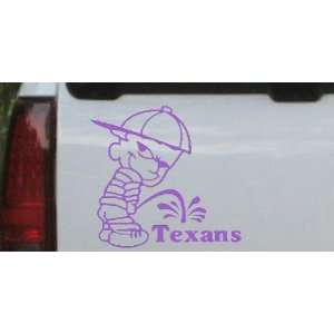 Pee on Texans Car Window Wall Laptop Decal Sticker    Purple 22in X 21 