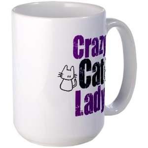  Crazy cat lady Pets Large Mug by  Everything 