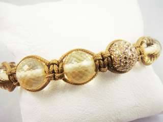 REAL Shamballa Jewels Bracelets   18k GOLD, DIAMONDS & GEMS  WOW  OR 