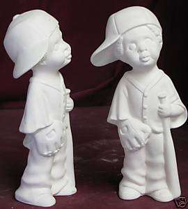   Bisque Baseball Boy Duncan Mold 1889 U Paint Ready To Paint  