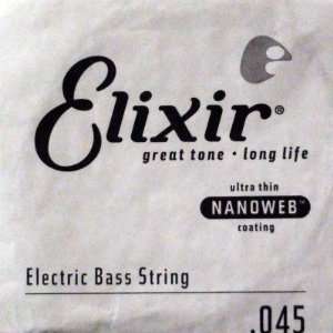  Elixir Strings Electric Bass String NANOWEB Coating, .045 