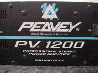 PEAVEY PV 1200 PROFESSIONAL STEREO POWER AMPLIFIER 600 WATTS PER 