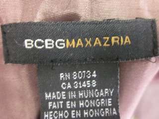 BCBG MAX AZRIA Brown Tweed Zip Up Jacket Sz 0  