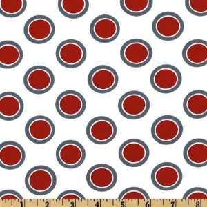  44 Wide Moda Hullabaloo Circle Dot Red Fabric By The 