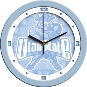    Utah State Aggies Baby Blue 12 Wall Clock