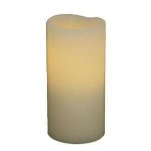  3x6 Flameless Melted Top Ivory Pillar Candle Case Pack 24 