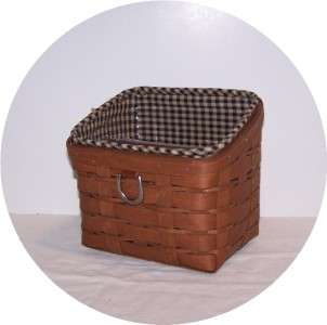 Longaberger TV Time Basket Rich Brown RB + Divided Protector + Choice 