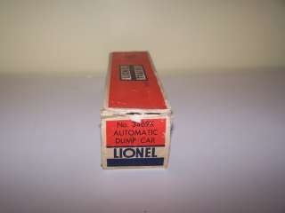 Lionel Post War 3469X Automatic Dump Car in Original Box WITH COAL 