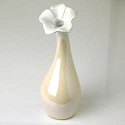 Porcelain Pearl Cream Flower Vase  