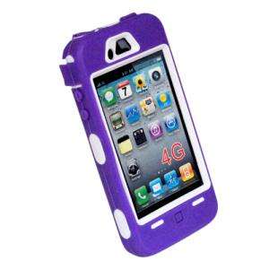 Iphone 4 Hard Case Silicone Purple for verizon and AT&T  