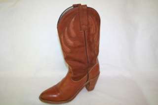 Womens Frye Western Brown Leather Boots Size 8 B  