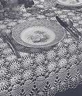 Vintage Crochet Pattern Pineapple Tablecloth Doily Set