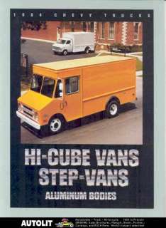 1984 Chevrolet Step Van Hi Cube Aluminum Truck Brochure  