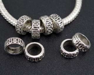 wholesale 200pcs tibetan silver spacer beads fit european charms 