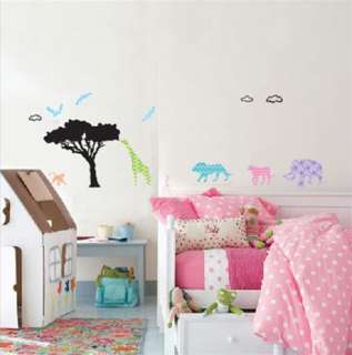 Africa Animal WALL Mural STICKER Removable Art Decals  