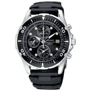  Pulsar Chronograph Leather Black Dial Mens watch #PU2007 