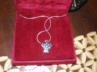 Affinity Diamond Sterling Silver Cross Necklace * NEW    