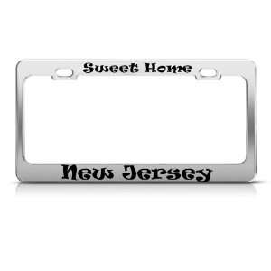  Sweet Home New Jersey license plate frame Stainless Metal 