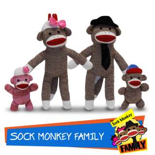 The Sock Monkey Family Toy Game Plush Stuffed Animal  