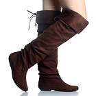 Slouch Scrunch Comfort Flat Lady Thigh High Boot Size 6