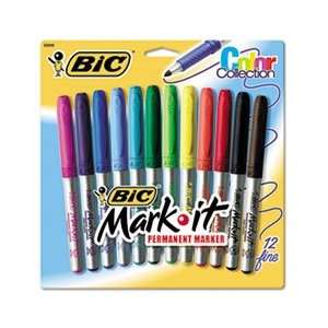    It Permanent Markers, Fine Point, Assorted, 12/Set