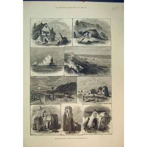    Rambling Sketches 1884 Lowestoft Corton Pier Ruins