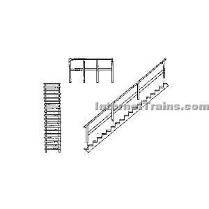  Grandt Line HO Scale 39 Degree Wooden Staircase w/Open 