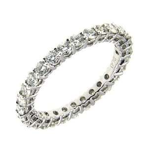  1.45 ct Platinum Diamonds Eternity Wedding Band Jewelry