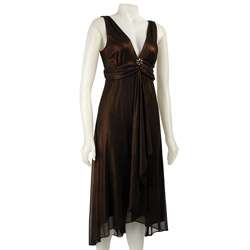 Richards Womens Metallic Bronze Dress  