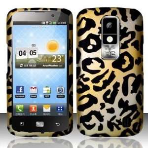 VMG LG Nitro HD Hard Design Case Cover   Gold Black Cheetah Print 