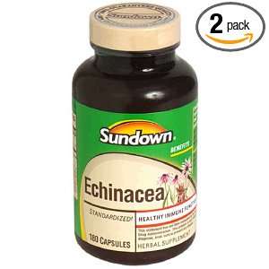  Sundown Echinacea, Standardized, 180 Capsules (Pack of 2 