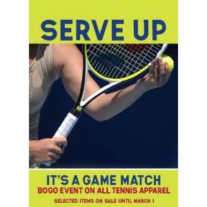  Serve Up Tennis Sign