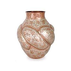   Large Copper and Silver Vase   World Market