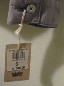 New Boys $46 LEVIS Gray Cotton Jacket w/ Adjustable Waist, Sz Small 