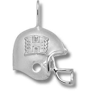  University of Hawaii H Helmet Pendant (Silver) Sports 