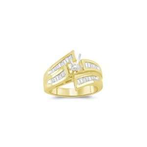  0.70 Cts Diamond Ring Setting in 14K Yellow Gold 9.5 