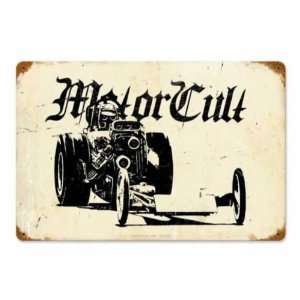   Drag Hot Rod Vintage Metal Sign Motor Cult Funnt Car