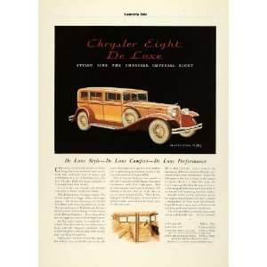  1931 Ad Antique Chrysler Eight De Luxe Sedan Models 