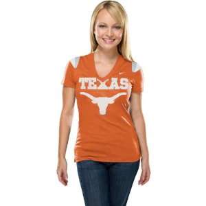 Texas Longhorns Womens Dark Orange Nike 2011 Football Replica T Shirt