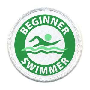   BEGINNER SWIMMER Pool Safety Alert 4 inch Sew on Patch Everything