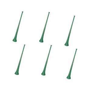 Vuvuzela   South African Style Collapsible 29 inch Horns, Green (Pack 