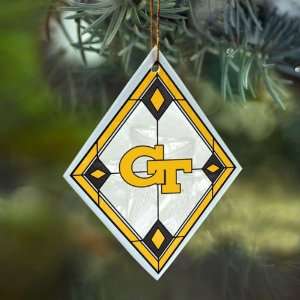 Georgia Tech Yellow Jackets Art Glass Ornament  Sports 