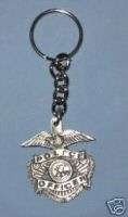 Police Officer Badge Key Chain  
