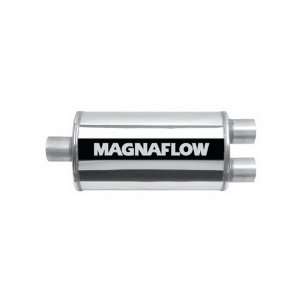   Magnaflow 14218 Polished Stainless Steel 2.5 Oval Muffler Automotive
