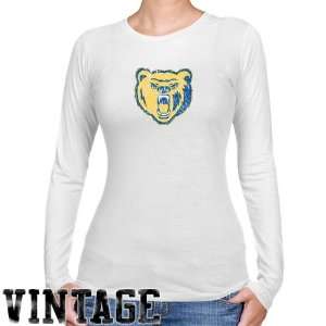 Northern Colorado Bears Ladies White Distressed Logo Vintage Long 