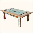 Rustic Antique Distressed Reclaimed Teak Wood Large Dining Table for 6 