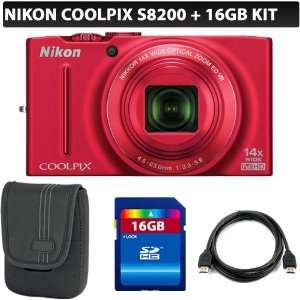 Nikon COOLPIX S8200 16.1 MP CMOS Digital Camera with 14x Optical Zoom 