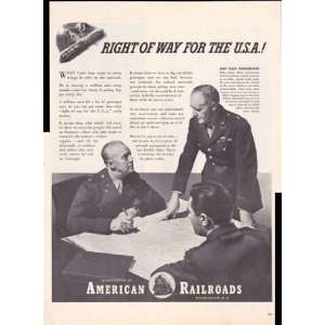 Association of American Railroad Uncle Sam Wwii 1942 Original Vintage 