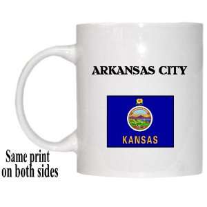    US State Flag   ARKANSAS CITY, Kansas (KS) Mug 