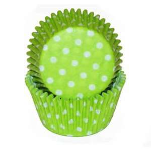  Lime Polka Dot Baking Cup Toys & Games